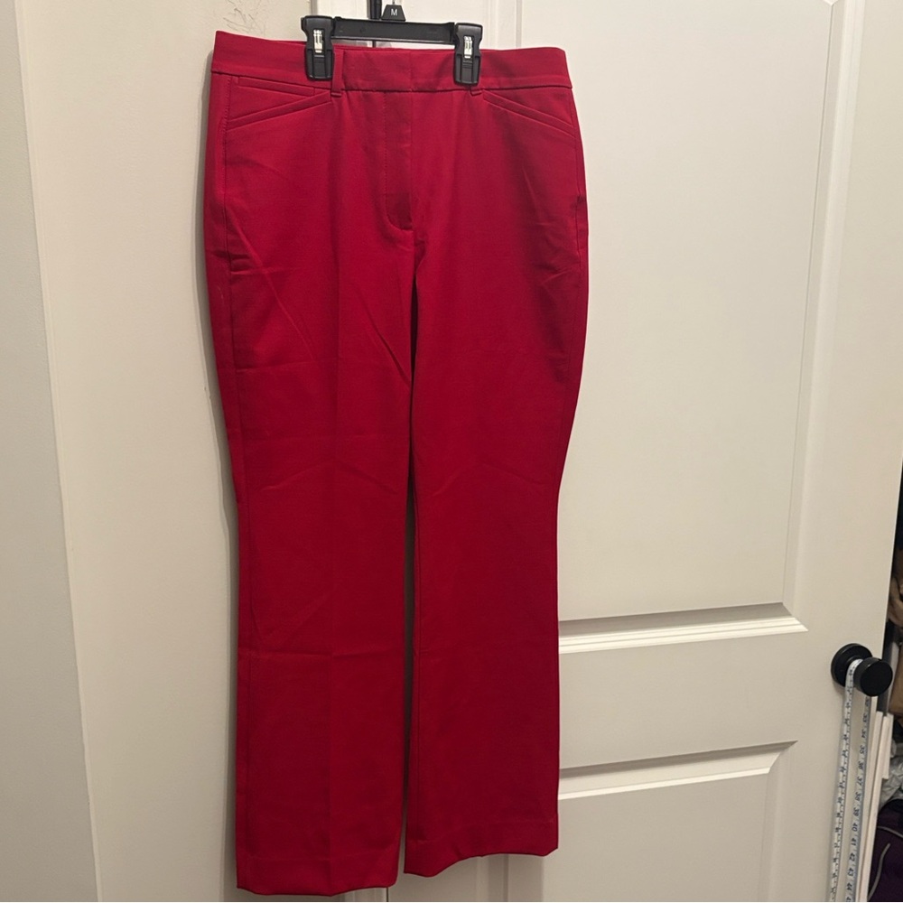 White House Black Market Bold Red Trousers